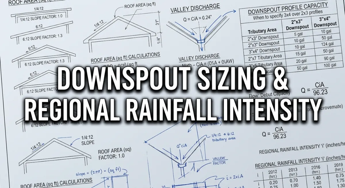 Downspout Sizing & Rainfall Intensity