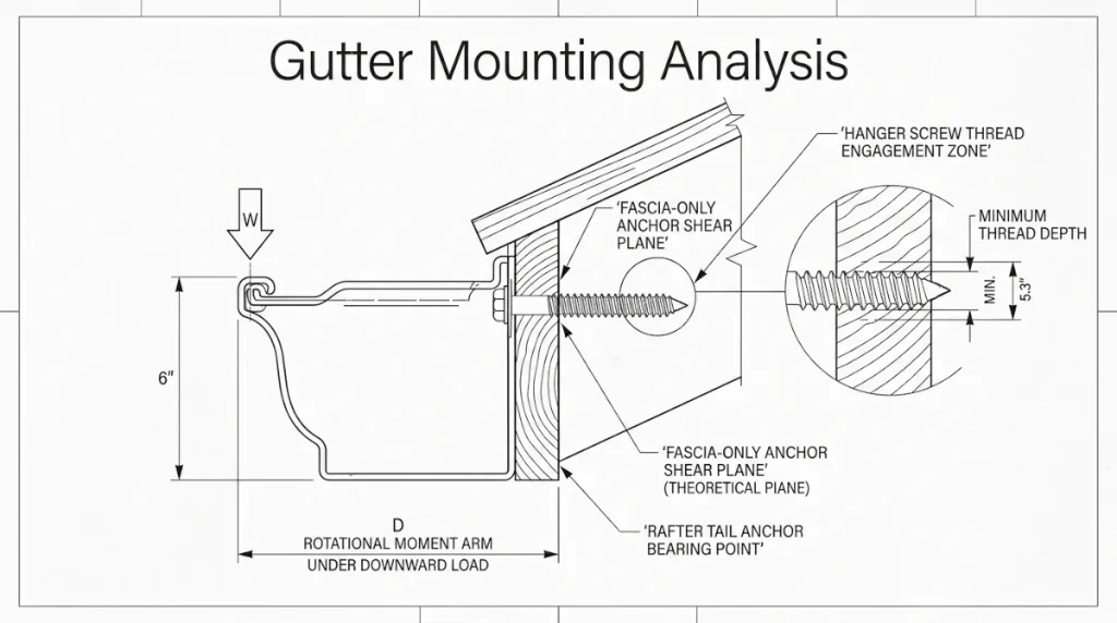 fastener pull-out wood mechanics and fascia torque